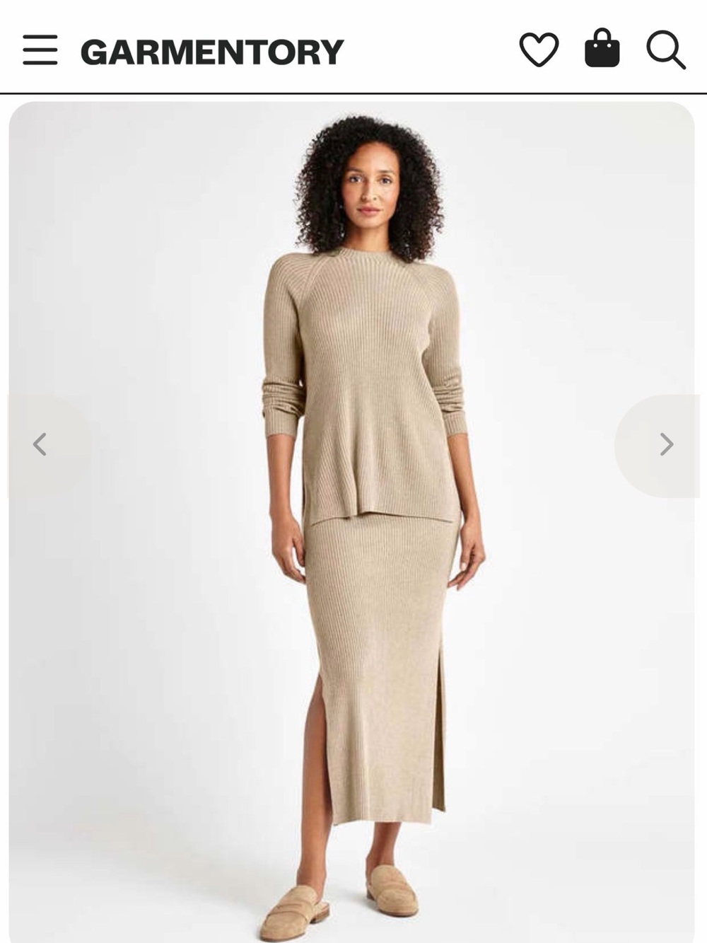 Splendid Ribbed Sweater Skirt - Picture 7 of 9